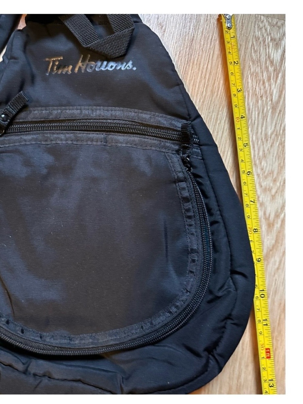 Tim Hortons Black and Lime Green Sling Backpack - Picture 5 of 5